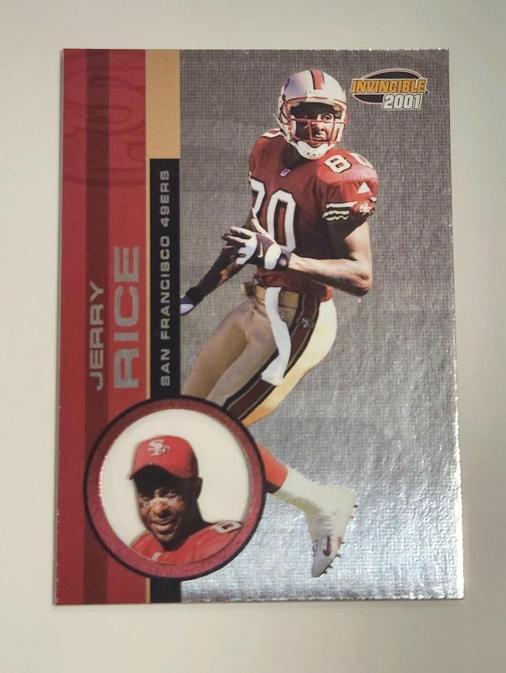 2001 Pacific Invincible Retail #218 Jerry Rice Football Card